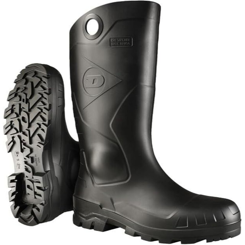 DUNLOP Protective Footwear, Chesapeake steel toe Black PVC Size 11 m 13 W Black
